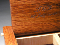 Personalised jewellery box engraving